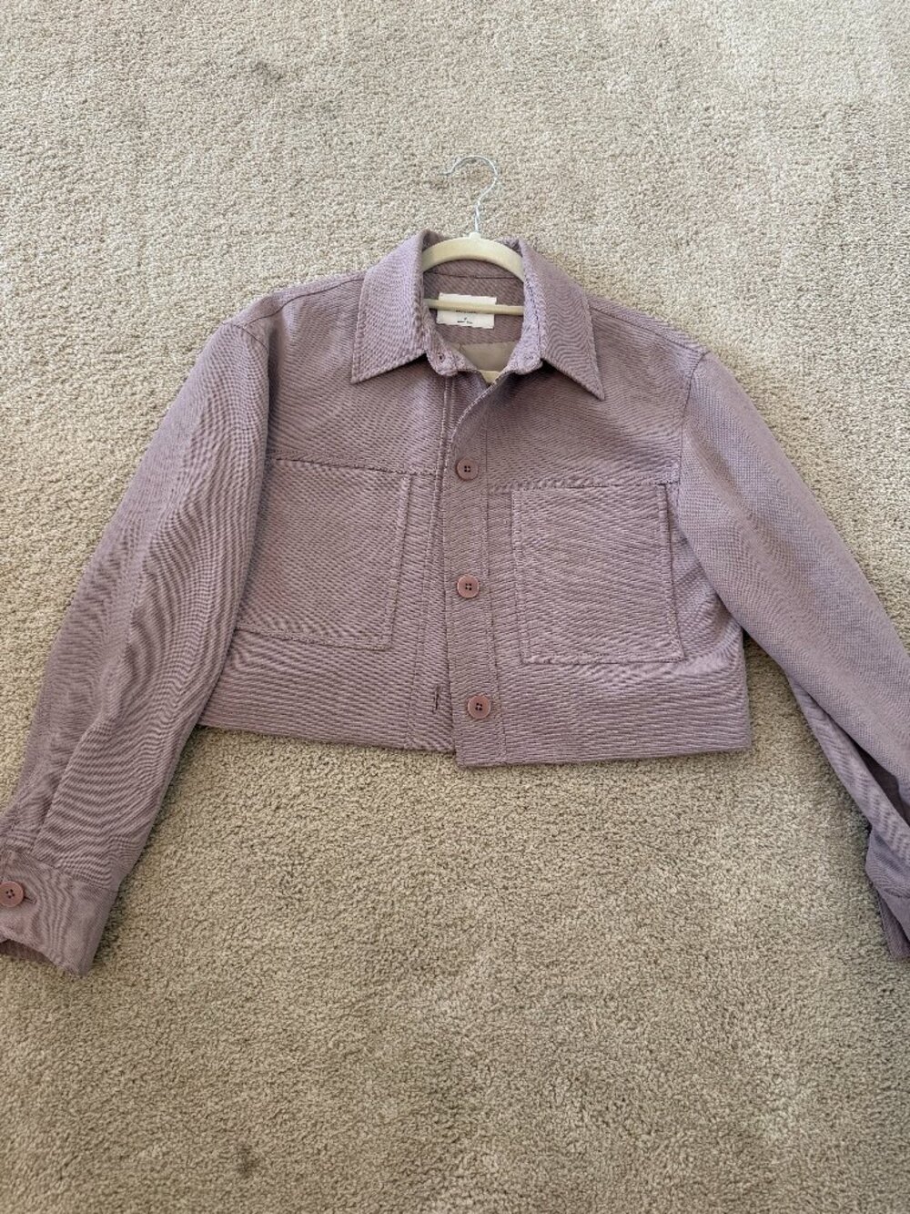 Aritzia Wilfred Little Cropped Jacket Mauve Pink Size S